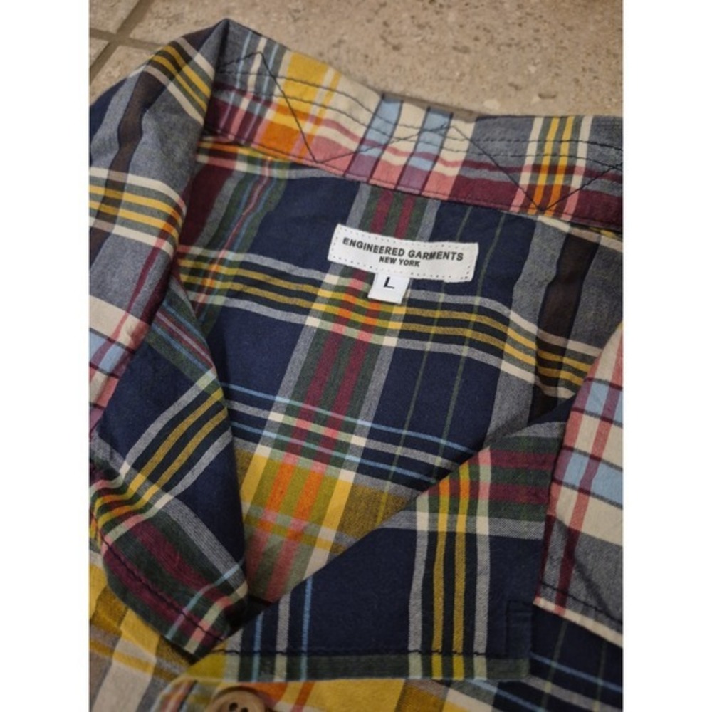 Engineered Garments Patchwork Madras Camp Plaid S… - image 3